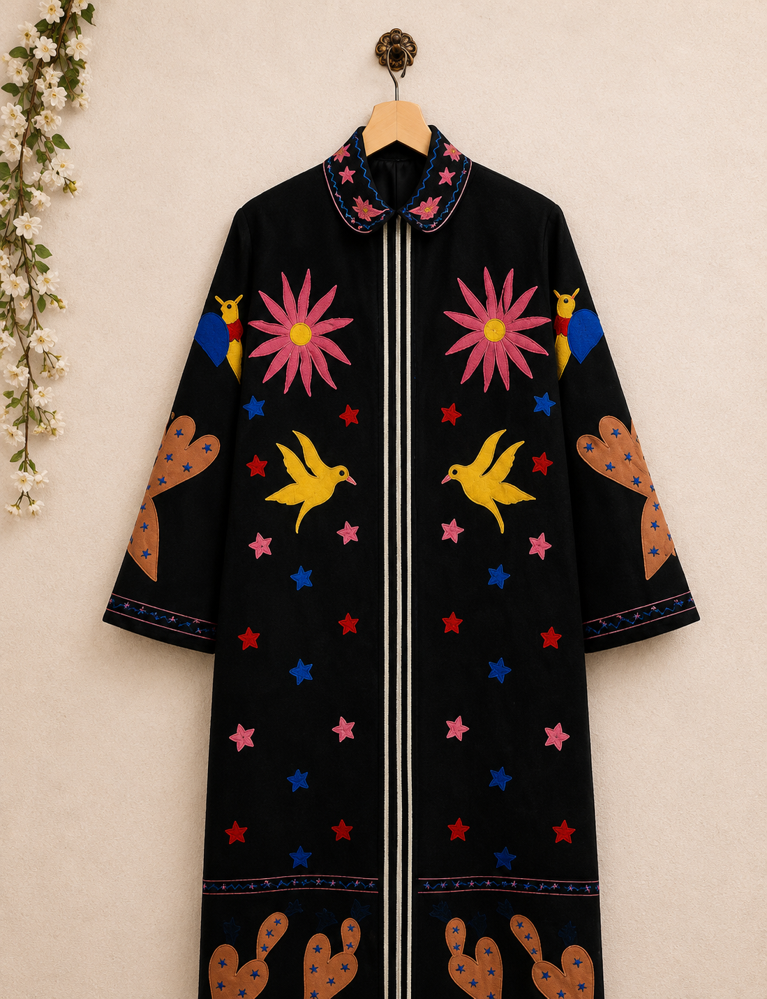 Hand embroidered jacket look 2
