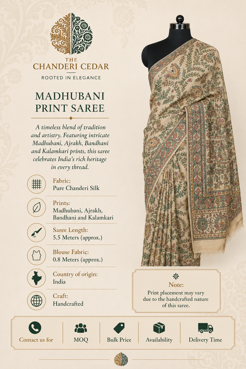 Traditional Prints Saree Detail