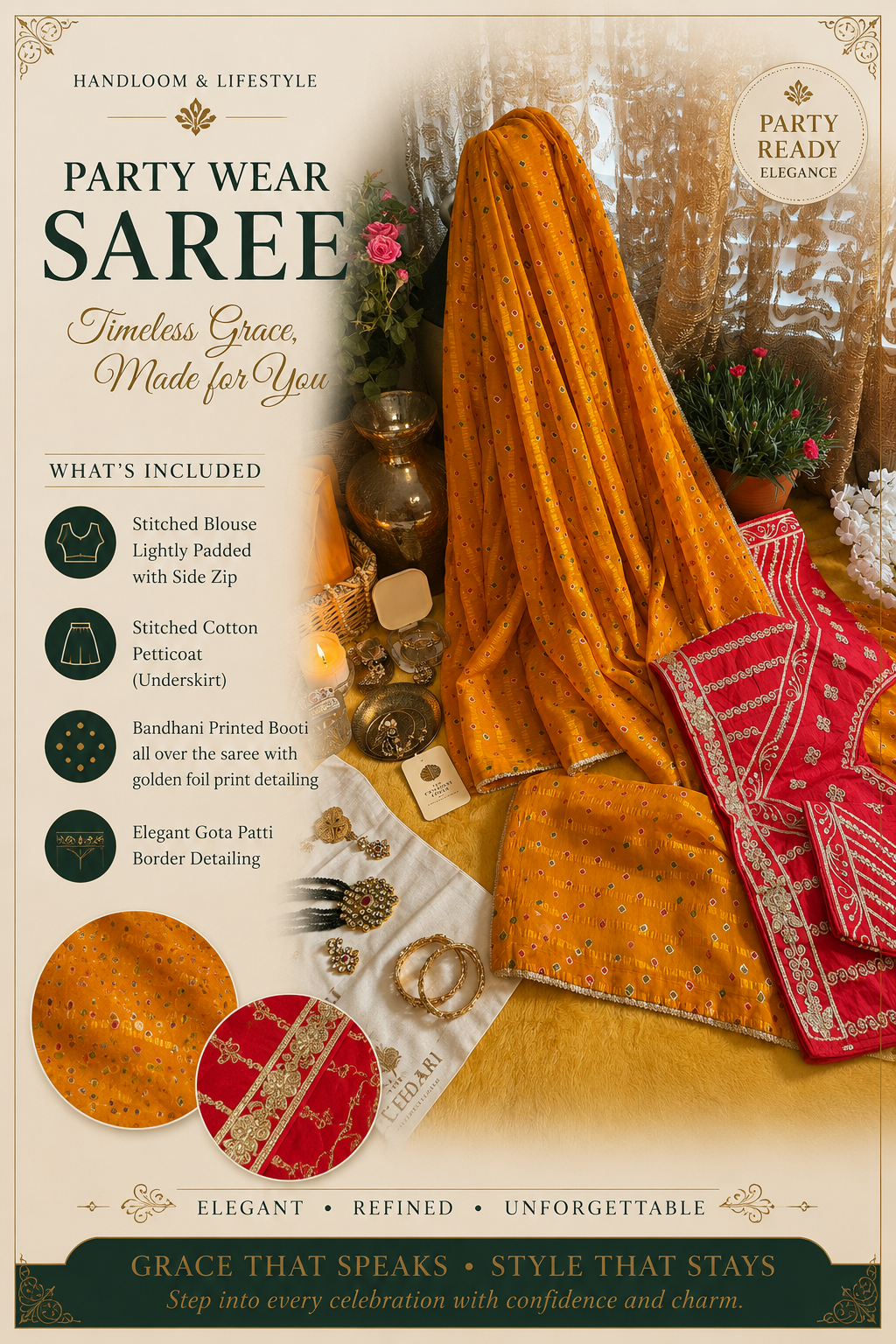 Party Wear Saree Colour Option 6