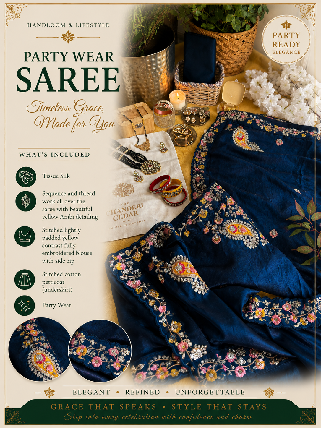 Party Wear Saree Colour Option 8