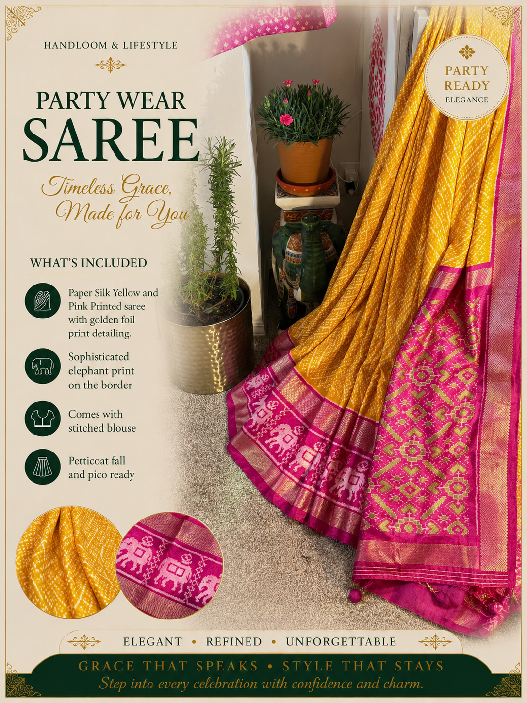 Party Wear Saree Colour Option 12