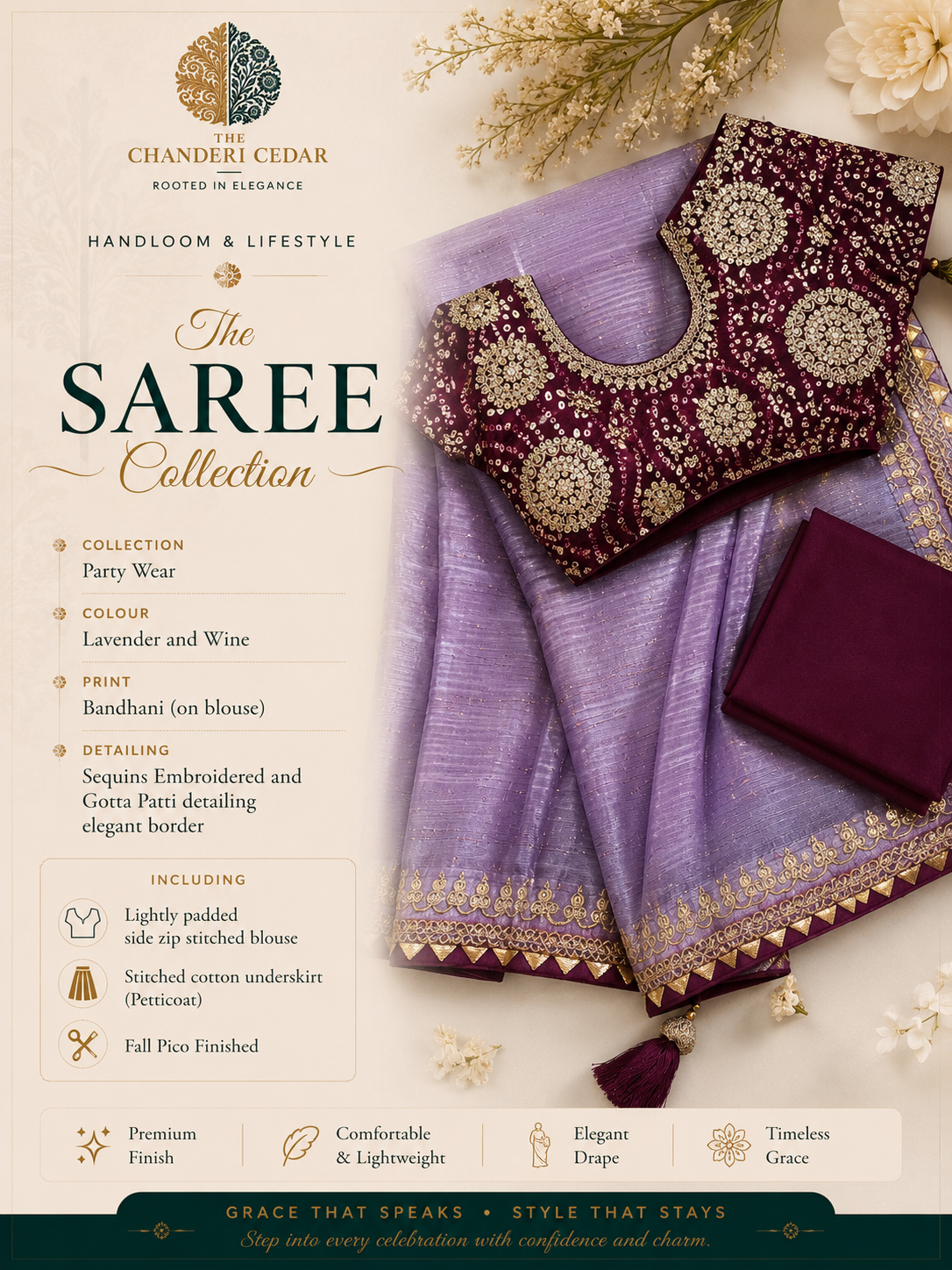 Party Wear Saree Colour Option 3
