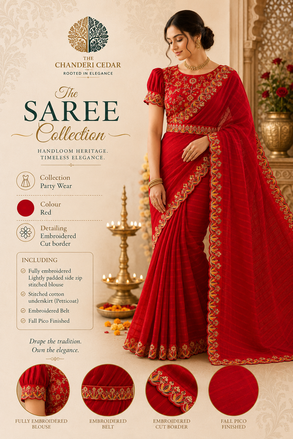 Party Wear Saree Detail
