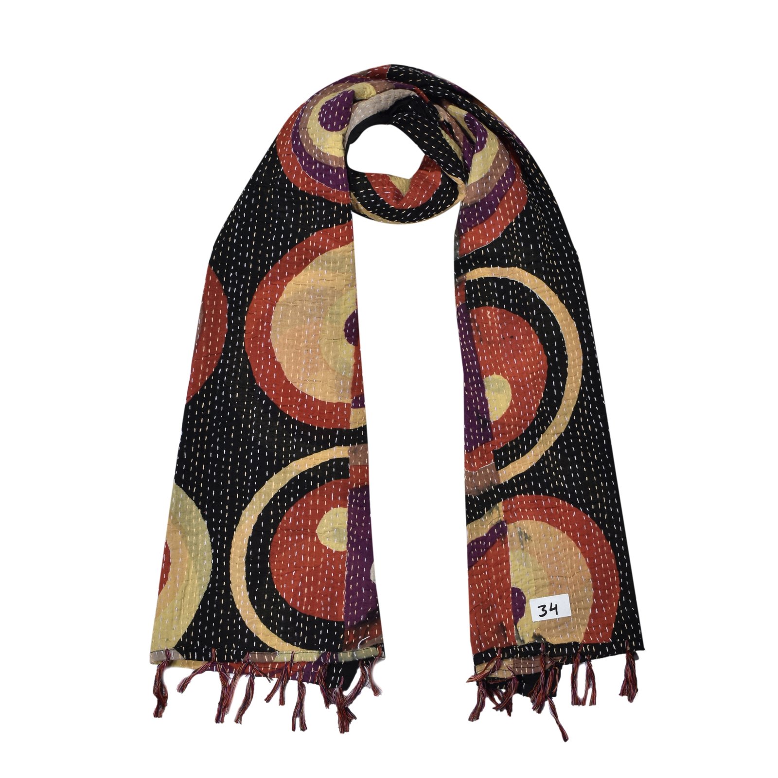 Cotton Kantha Scarves Front